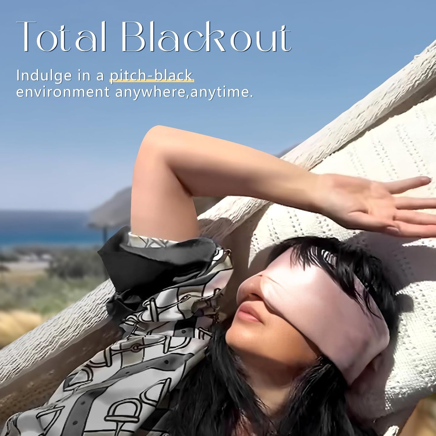 ZIMASILK 100% 22 Momme Mulberry Silk Sleep Mask - Full Silk Filled, Ultra-Soft & Breathable, Face-Hugging Blackout Eye Cover for Sleeping (Blackish Grey)