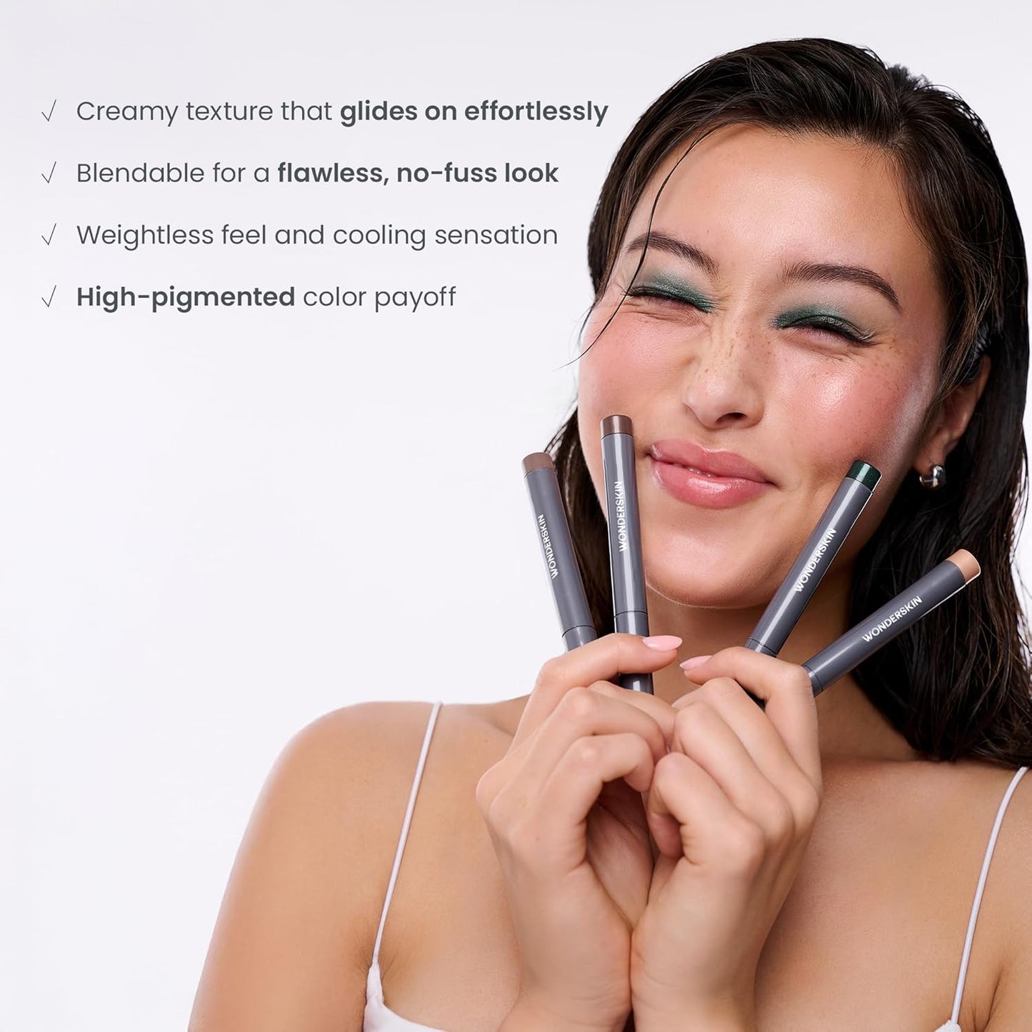 Wonderskin IYKYK Eyeshadow Stick - Longwear Eye Shadow Sticks, Budge-Proof & Waterproof Shimmer Eyeshadow Stick with Built-in Sharpener (Champagne)