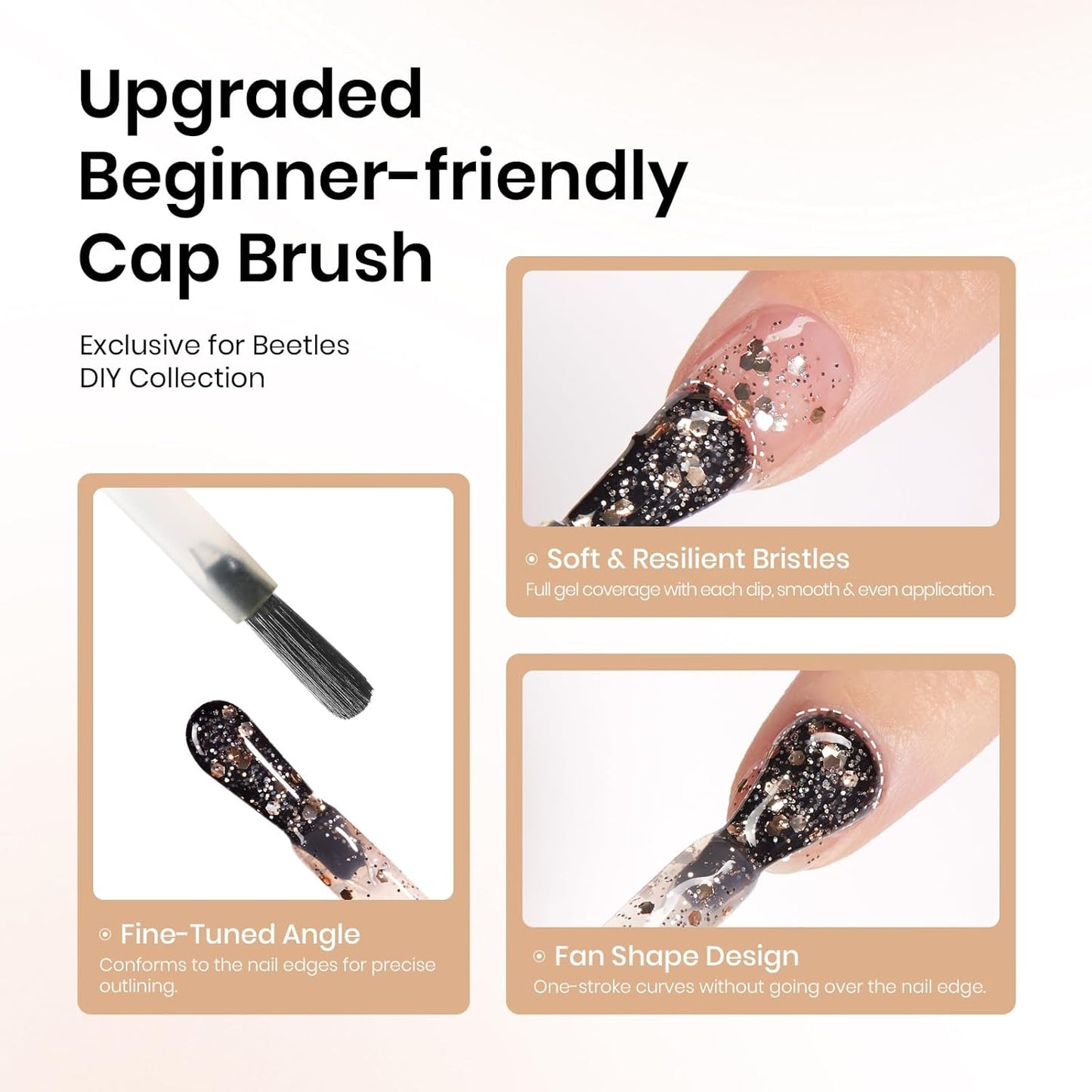 Beetles Gold Glitter Gel Nail Polish, 9ml Diamond Shiny Gel Polish Shimmer Reflective Sparkle Gold Color for Nail Art Soak Off UV LED Nail Lamp Dancing Glitter Gifts for Women