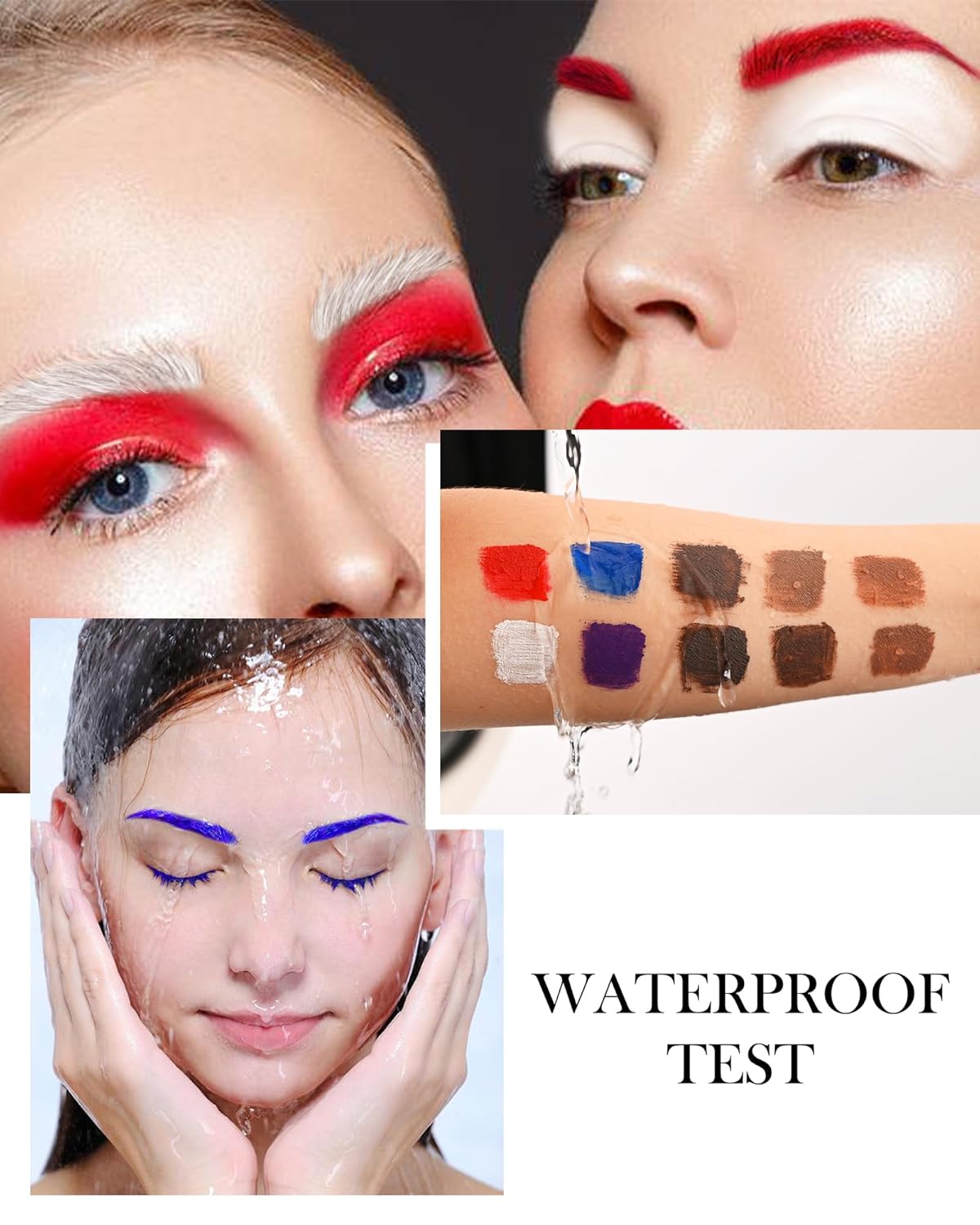 Tinted Eyebrow Mascara Gel-1Pcs Long-lasting Waterproof Smudge-proof Purple Brow Glue Colored Liquid Mascara,Tinted Brow Filler Curling Mascara,Women‘s Day Eye Makeup Gift for Women Girl-08