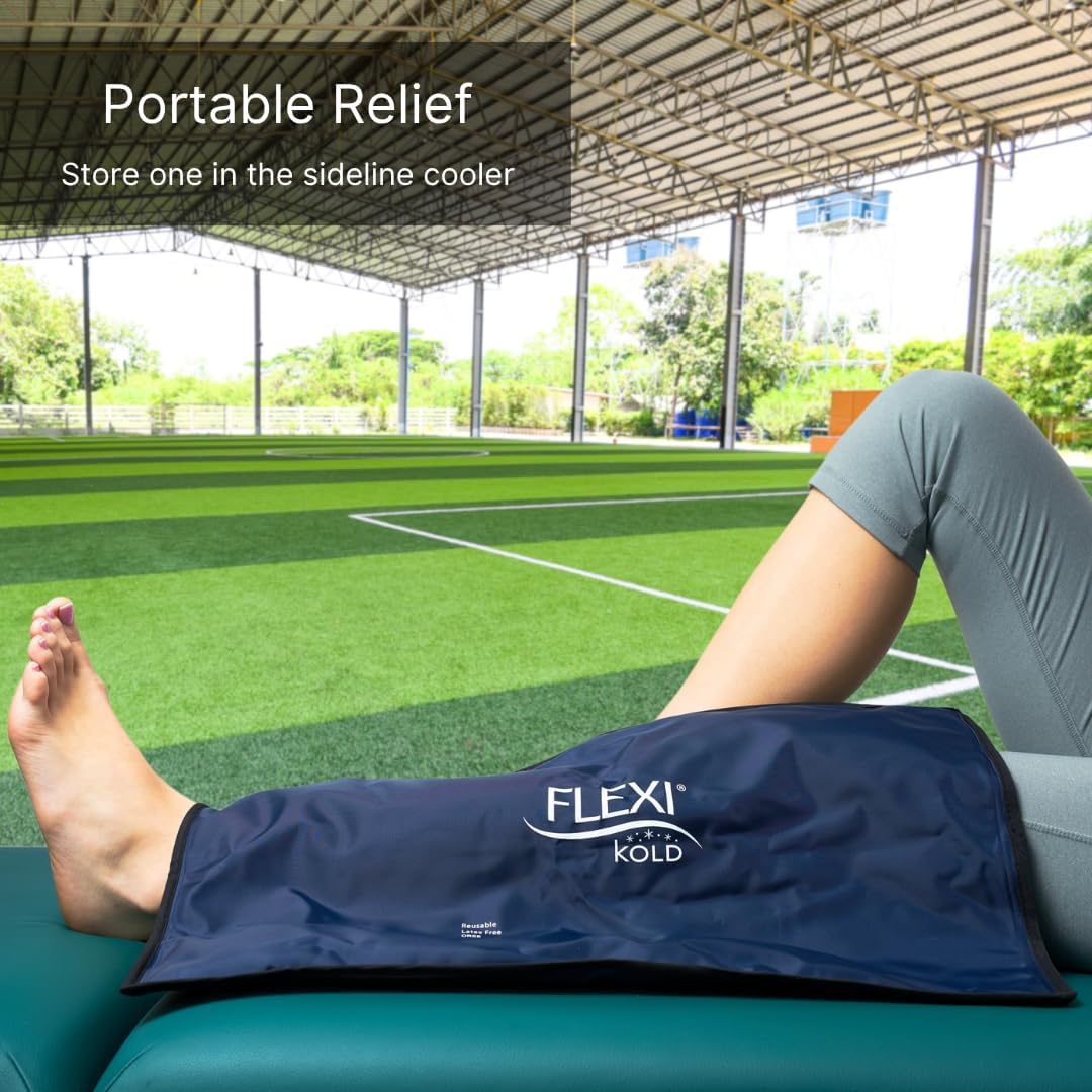 FlexiKold Extra Large Gel Soft Flexible Ice Pack for Injuries – Ice Compress, Ice Pad, & Flat Ice Wrap for Post Surgery for Injuries of Shoulder, HIPS & Full Back – XL – Oversize 13” x 21.5”
