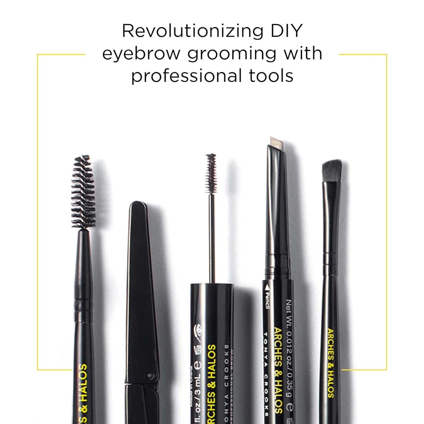 Arches and Halos Angled Bristle Tip Waterproof Brow Pen - Water Based and Smudge Proof Eyebrow Pencil - Extended Wear - Auburn - 0.051 oz