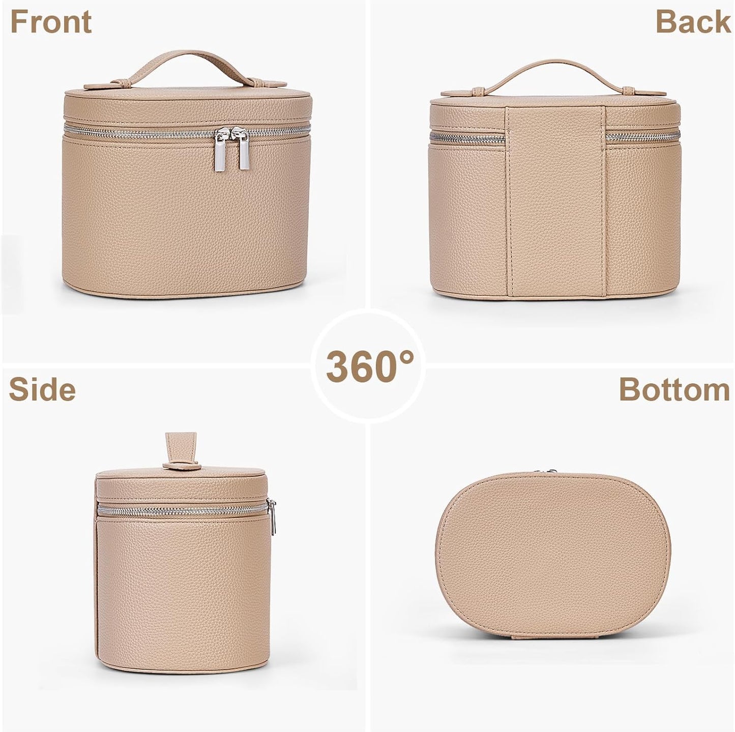 YFGBCX Makeup Bag Vanity Case with Removable Divider Travel Toiletry Bag Portable Cosmetic Bag Makeup Organizer Case