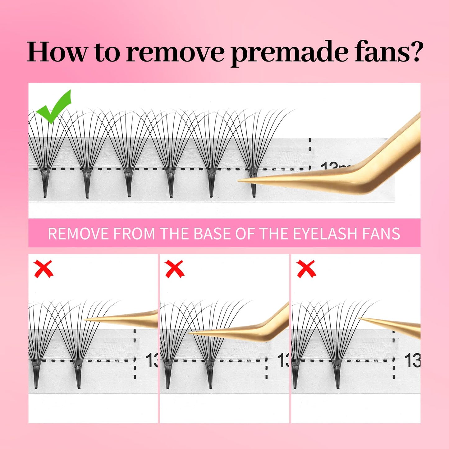 Premade Fans Eyelash Extensions 12D Volume Lash Extensions 0.07 Thickness Eyelash Extension C Curl Premade Lash Fans Mix 9-16mm Fluffy Soft Handmade Lash Fan(12D-0.07-C,9-16mm)