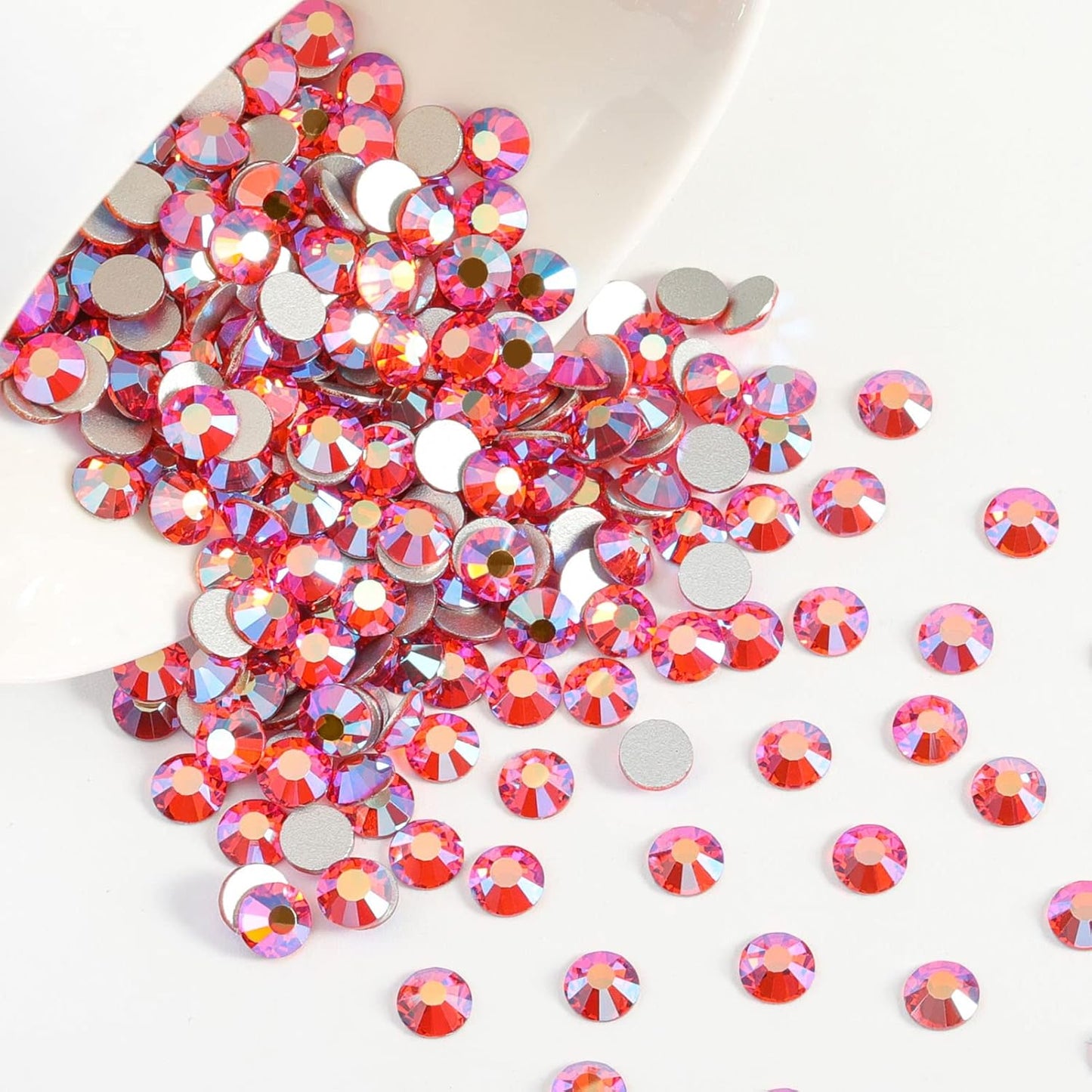 Beadsland 1440 Pieces Flat Back Crystal Rhinestones Round Gems,Hyacinth AB,SS16,3.8-4.0mm