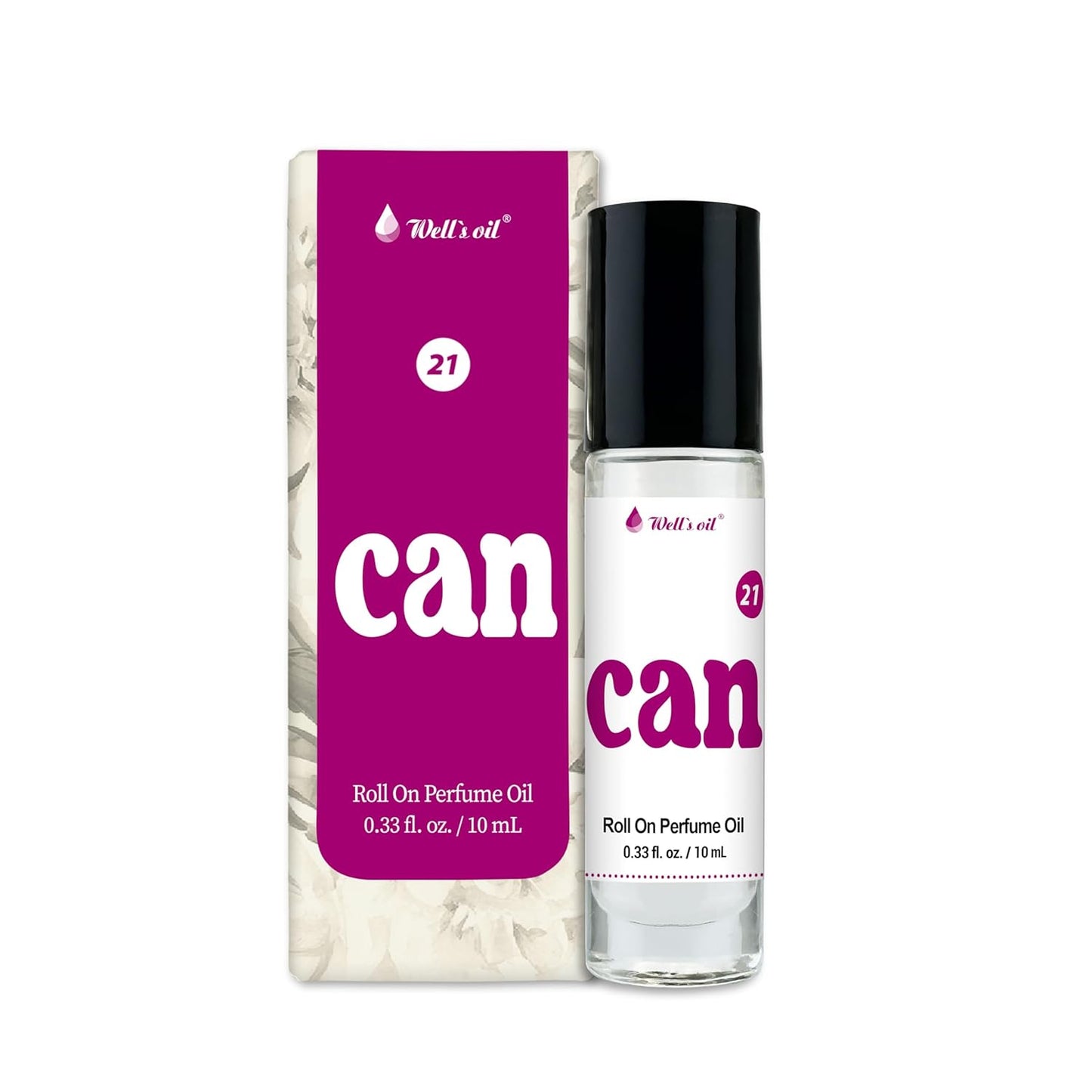 Well's Oil Roll-On Perfume Oil (Can) | Oriental, Fruity & Floral Notes | Long-Lasting | Paraben-Free | 0.33 Fl Oz / 10 ml