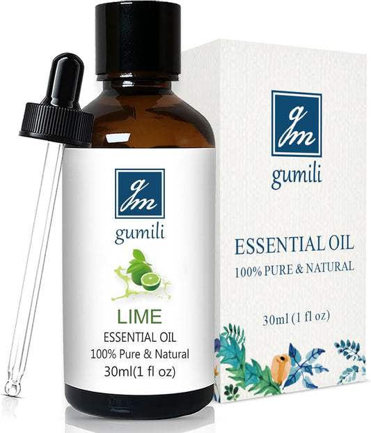 Lime Essential Oil 1 oz, 100% Pure & Undiluted Lime Oil for Diffuser, Skin & DIY, Natural Citrus Oils