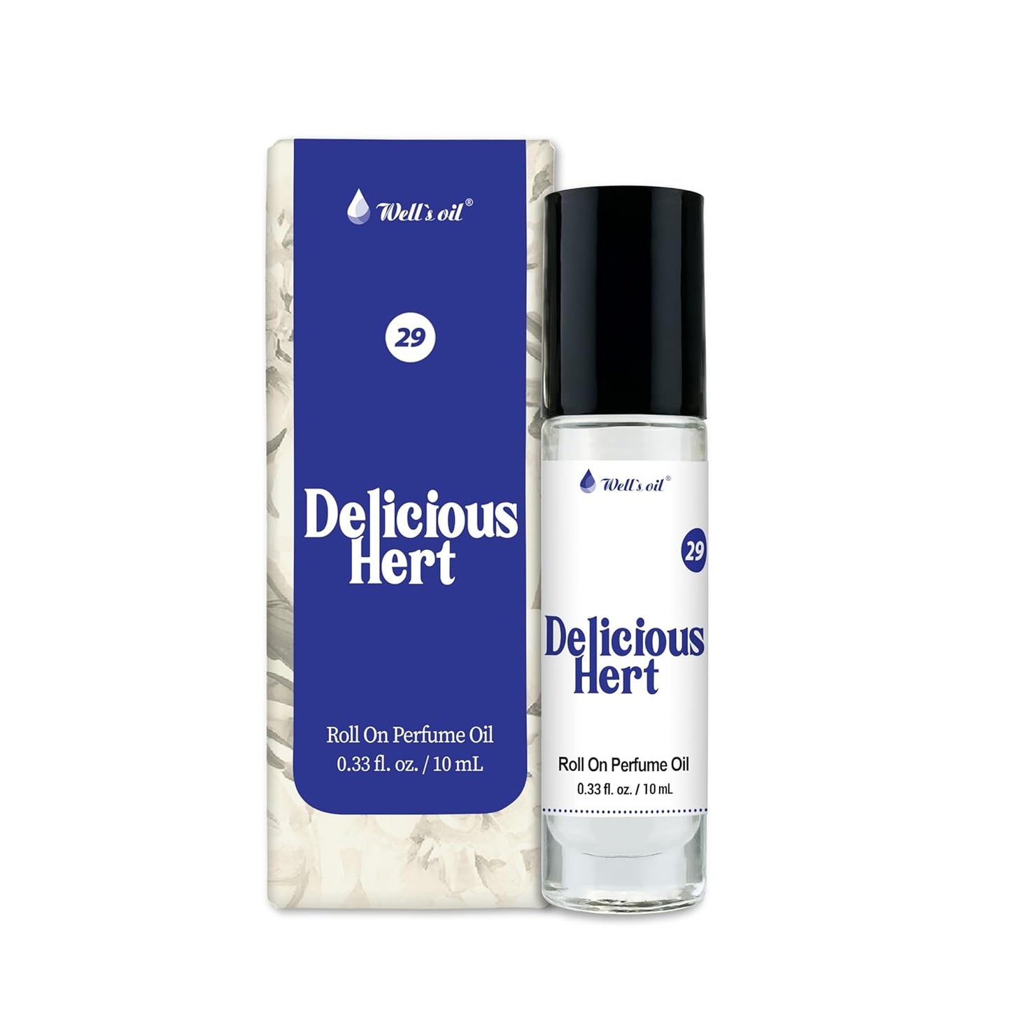 Well's Oil Roll-On Perfume Oil (Delicious Hert) | Warm & Floral Notes | Long-Lasting | Paraben-Free | 0.33 Fl Oz / 10 ml