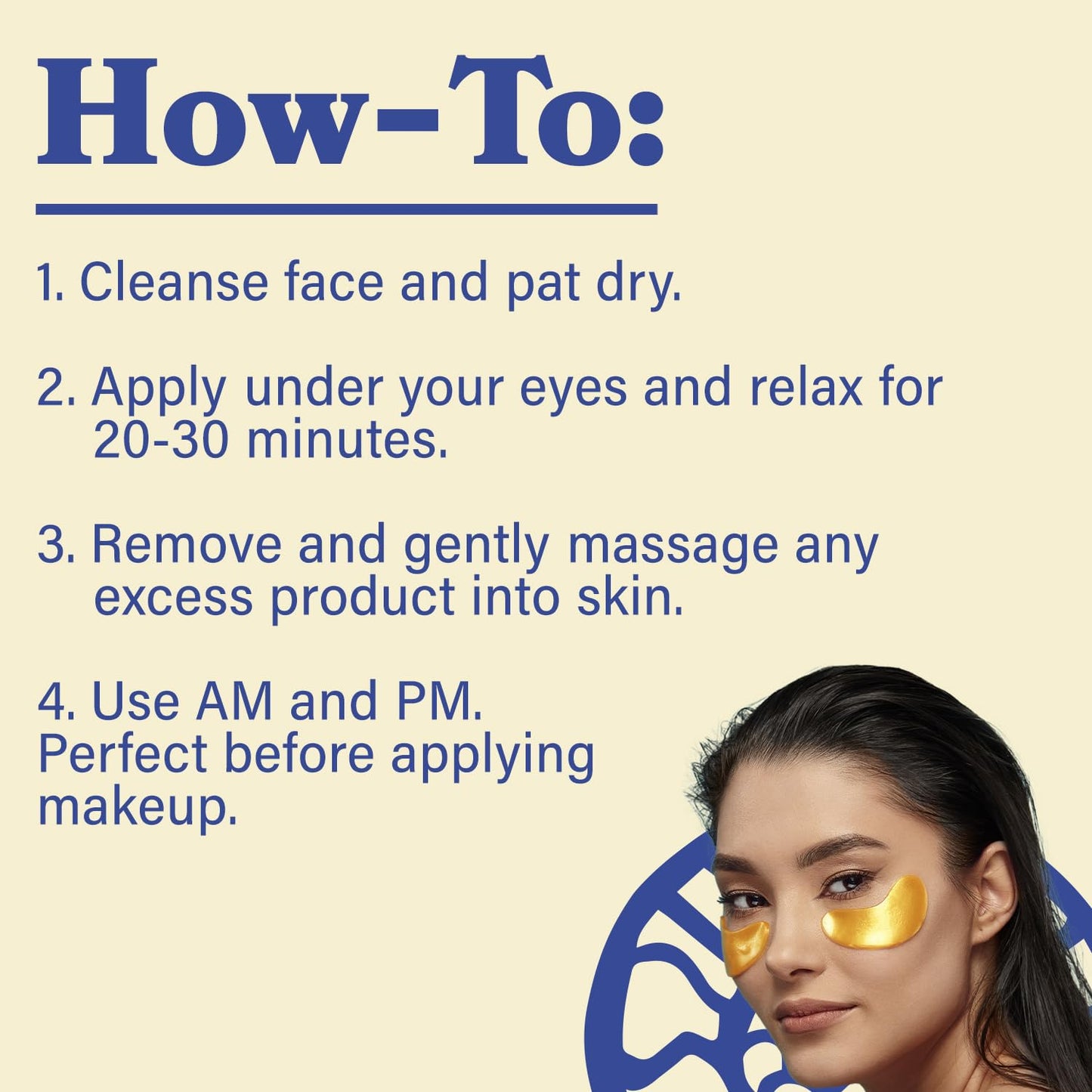 LE GUSHE Gold Under Eye Patches for Puffy Eyes and Dark Circles (10 Pairs) - Hydrating Collagen Under Eye Masks with Snail Mucin - Soothing Puffy Eyes Treatment for Women & Men - Bridesmaid Gifts