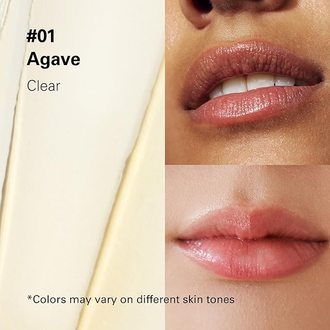 Melixir Vegan Lip Butter #01 Agave(Clear), Hydrating Tinted Lip Balm Stick, Bee-Free, Petrolatum-Free, Plant-Based With Shea Butter, Nourishing Care for Dry, Chapped Lips, Natural Finish