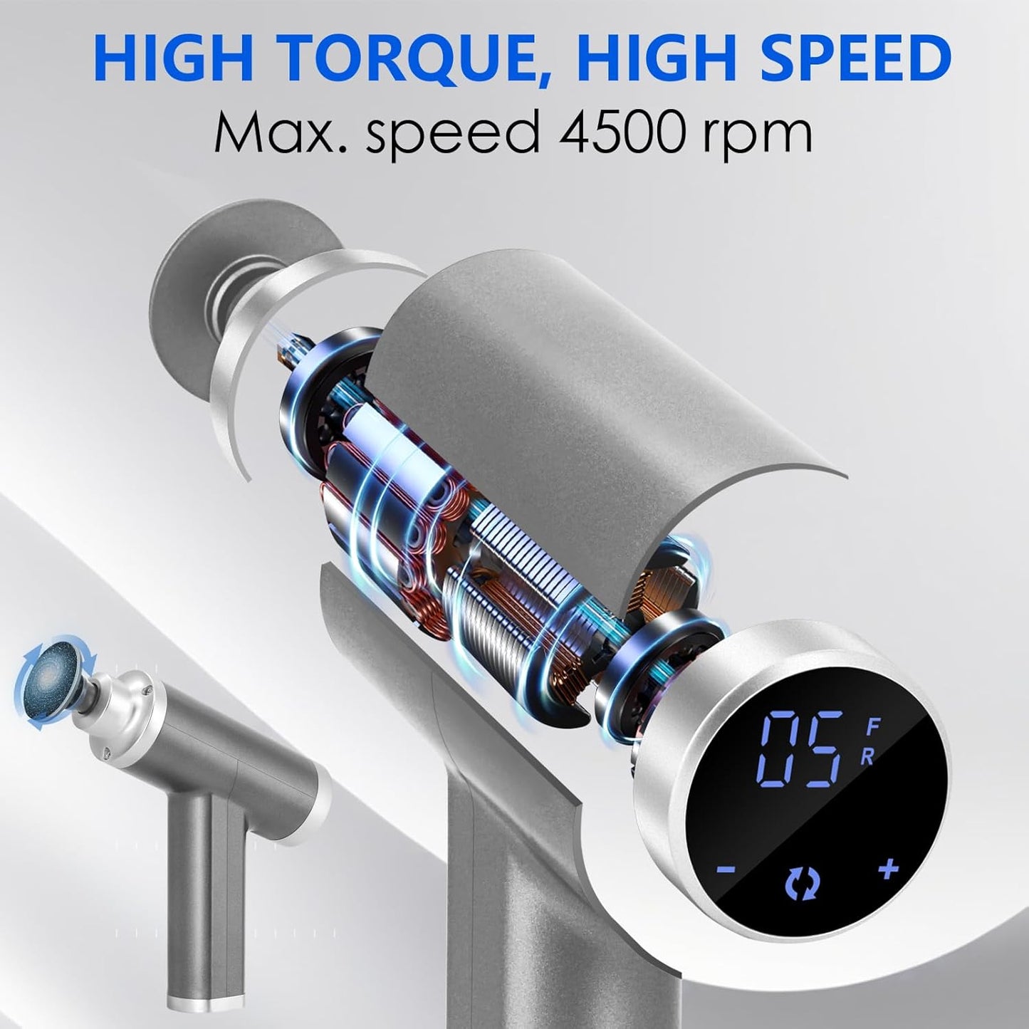 Upgraded Electric Callus Remover for Feet 4500rpm, Adjustable Speed Professional Electric Foot Sander Grinder Foot File for Calloused Feet Dead Hard Cracked Skin, with 4 Interchangeable Heads (Gray)