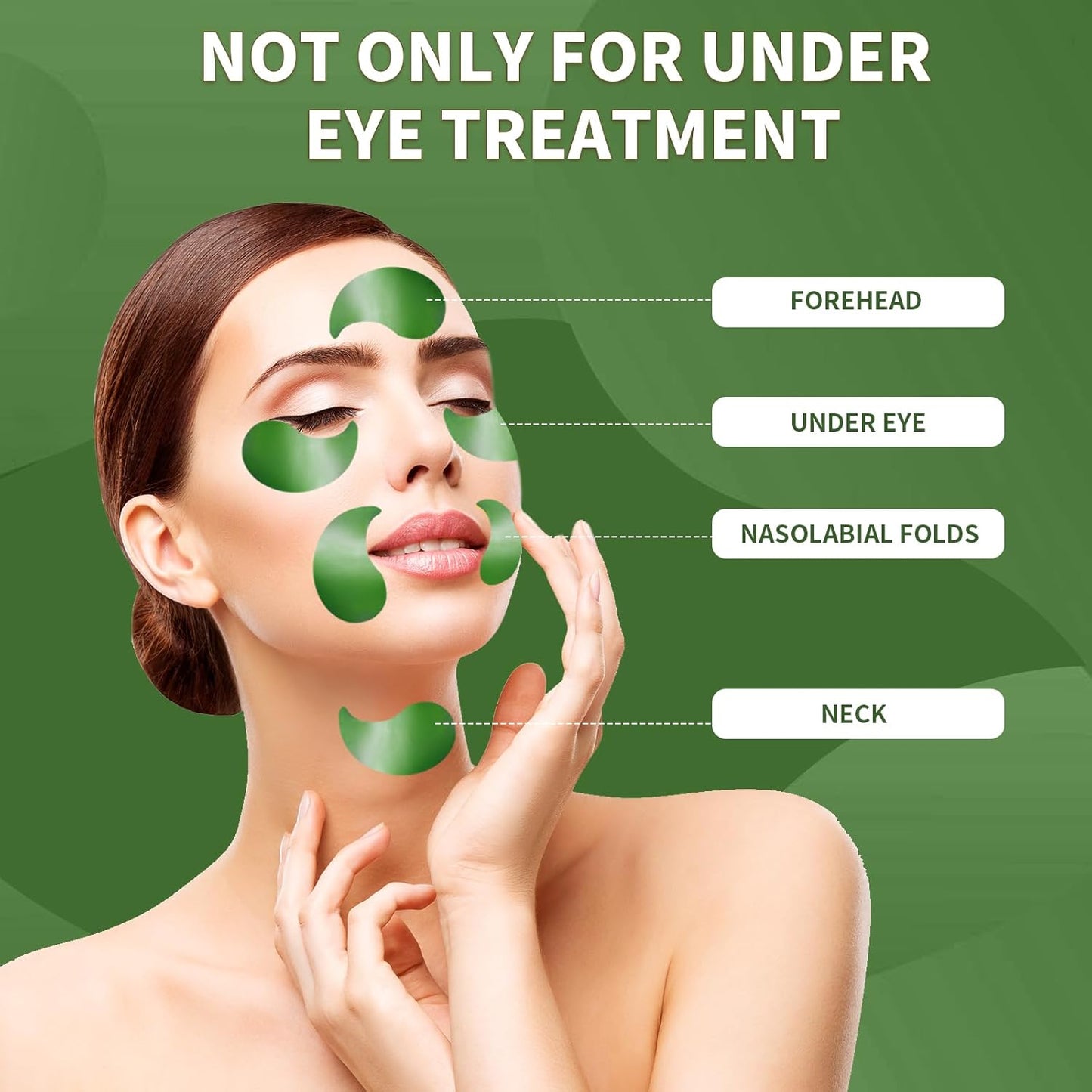 Under Eye Patches 70PCS, Green Tea Eye Patches for Puffy Eyes Treatment, Under Eye Masks for Dark Circles and Puffiness, Non-Irritating Eye Mask Skincare, Eye Gel Pads, Eyes Bags Treatment