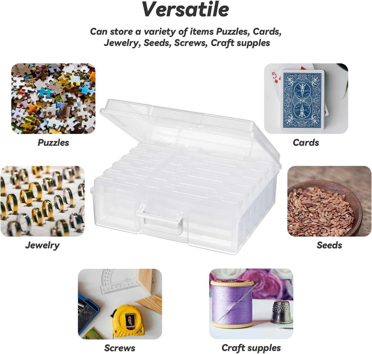 Plastic Storage Boxes & Organizers - Arts & Crafts Storage - Modern Style - 18 Count - 15.3 x 12.5 x 5.1 inches