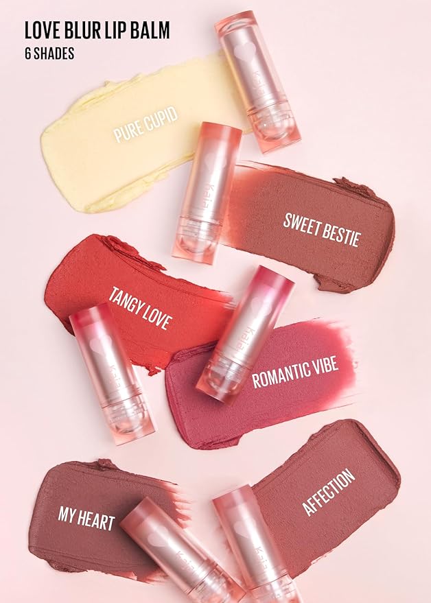 Kaja Love Blur Lip Balm - 05 My Heart | Soft & Comfort Semi-Matte Blurring Daily Color Lip Balm | Shea Butter, Avocado Oil, Citrus Unshiu Peel Extract, Vitamin E Infused |4g / 0.14oz.