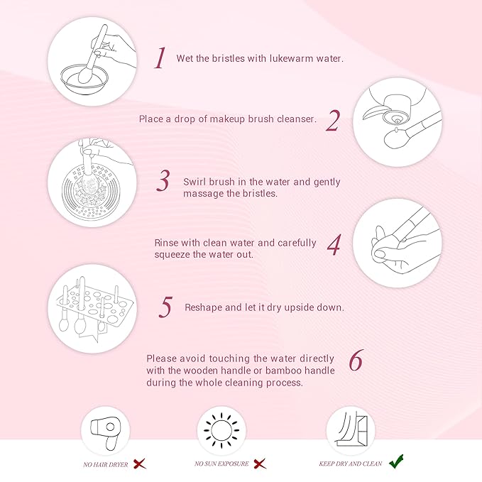 Jessup Brand 25pcs Professional Makeup Brush Set Beauty Cosmetic Foundation Powder Blusher Eyeshadow Blending Natural-Synthetic Hair Brushes Set (Black/Rose Gold)