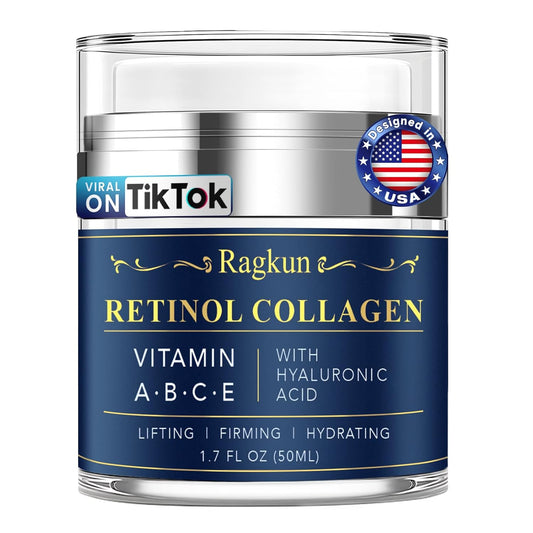 Retinol Cream for Face, Collagen Neck Creams for Tightening and Firming, Anti Aging Day & Night Facial Moisturizer for Women & Men, Instant Face Lift Wrinkle Cream 1.7 fl. oz.