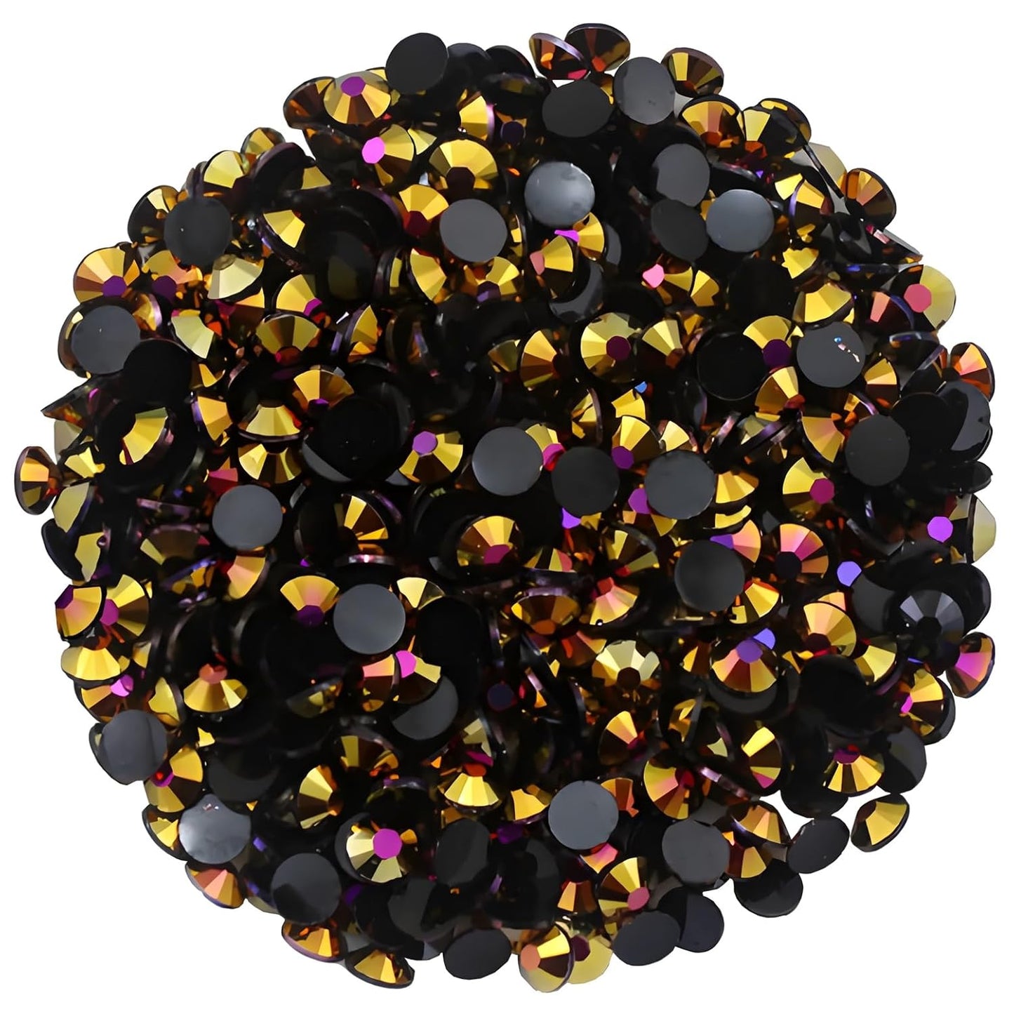 720 Pcs SS30 6mm Flatback Rhinestones for Nails Art Crafts Glitter Round Shine Gems AB Crystals DIY Clothes Shoes （Black-Bottom RoseRed AB）