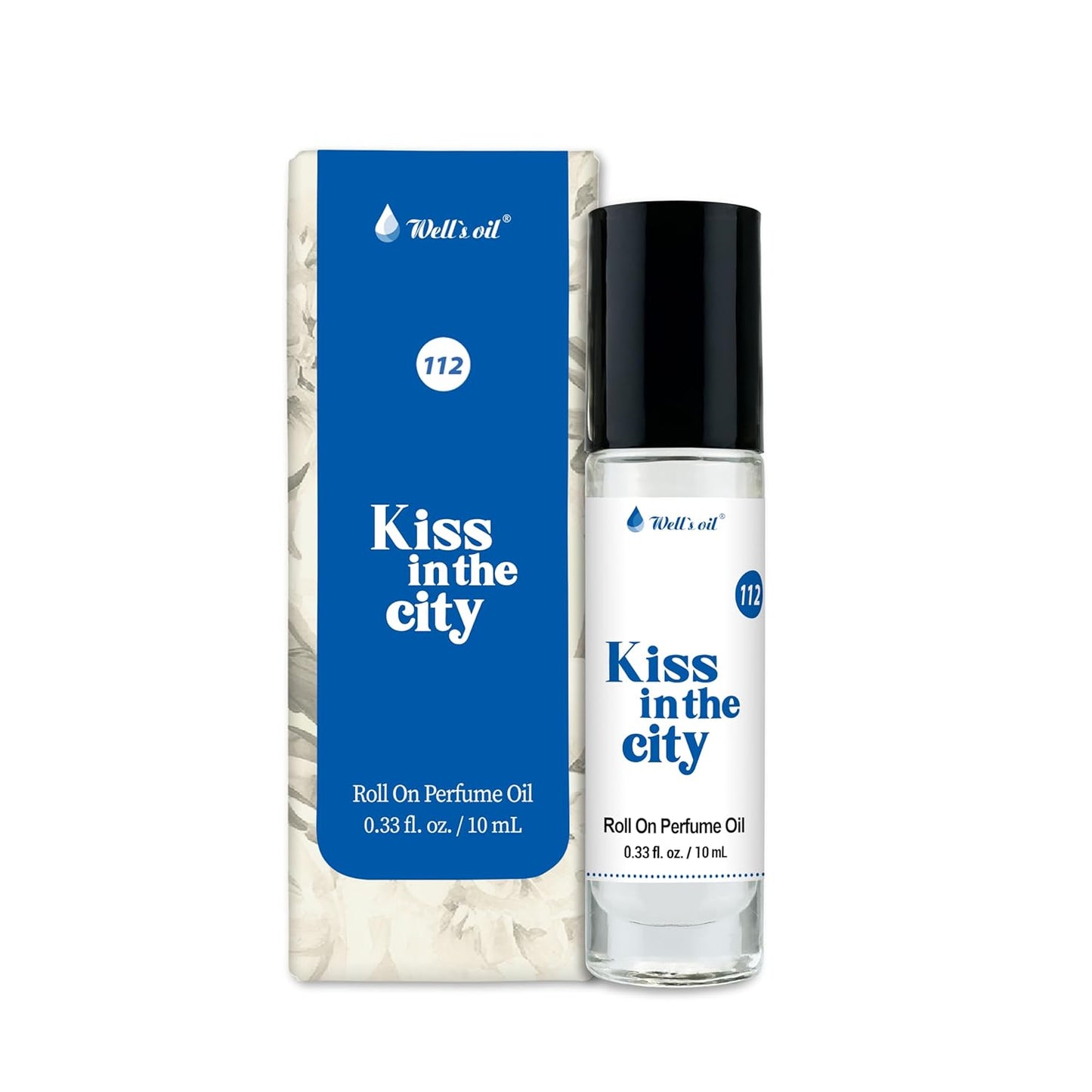 Well's Oil Well's Perfume Oil Roll-On (Kiss in the City) | 10 ml / 0.33 fl Oz I Clean, Rich, Pure Scent, Alcohol-Free, Oil Based, Long Lasting, Concentrated Roll-on Perfumes for Women and Men