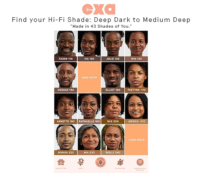 Exa Beauty - Natural High Fidelity Foundation | Clean, Vegan, Cruelty-Free Makeup (Dana 430)