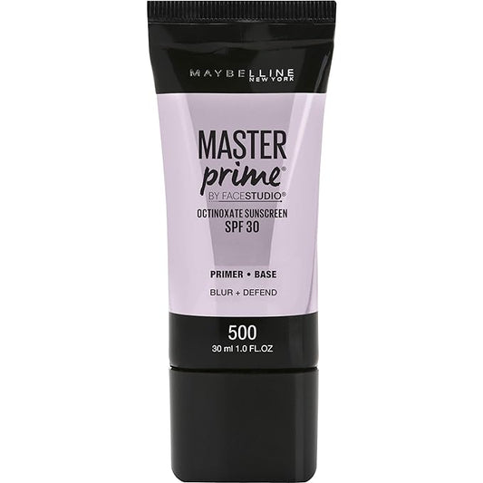 Maybelline New York Facestudio Master Prime Primer Makeup, Blur+ Defend, 1 fl. oz.