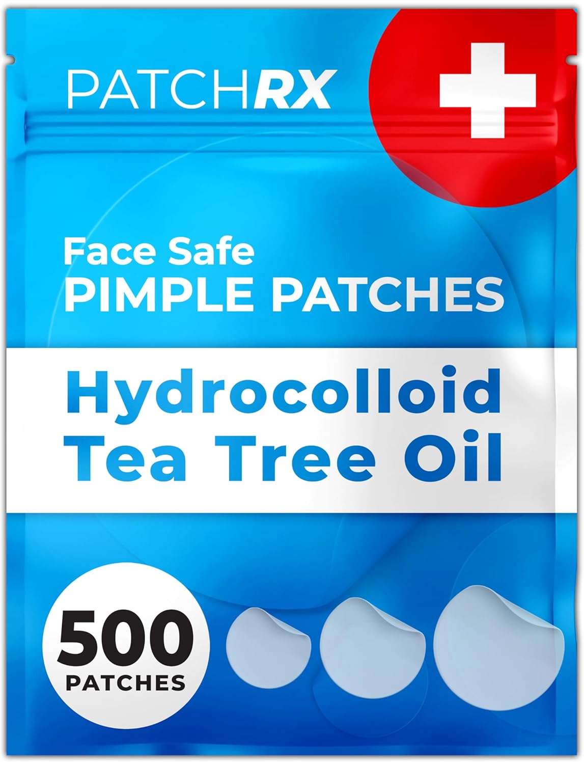 Pimple Patches for Face (500 Patches), Hydrocolloid Acne Patches with Tea Tree Oil, Pimple Patch Pimple Stickers - Hydrocolloid Patch Acne Dots - Acne Pimple Patches For Face - Zit Patches