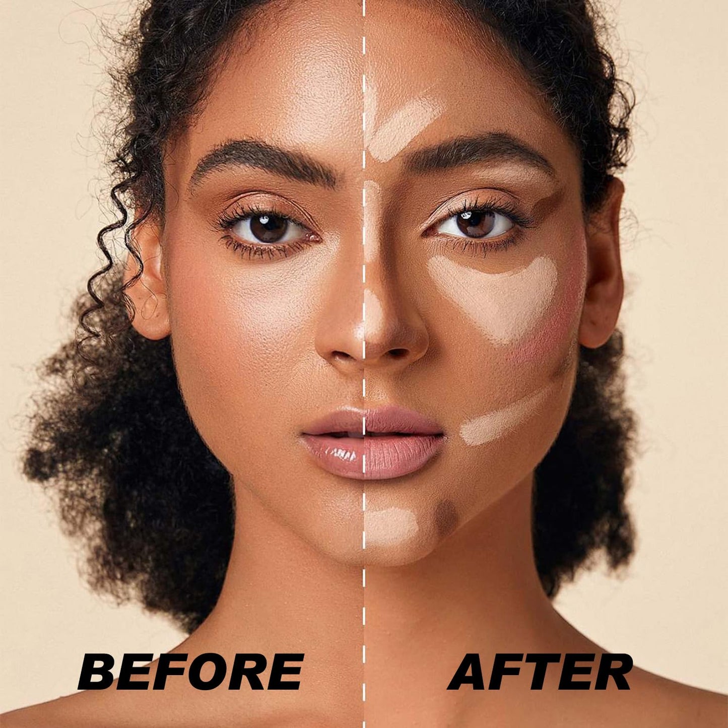 6 Colors Cream Contour Stick Makeup Kit, Shades with Blush, Highlighter and Bronzer,Double Ended Contour Stick for Cheeks, Waterproof and Long Lasting, Matte and Dewy Finish (Set B)