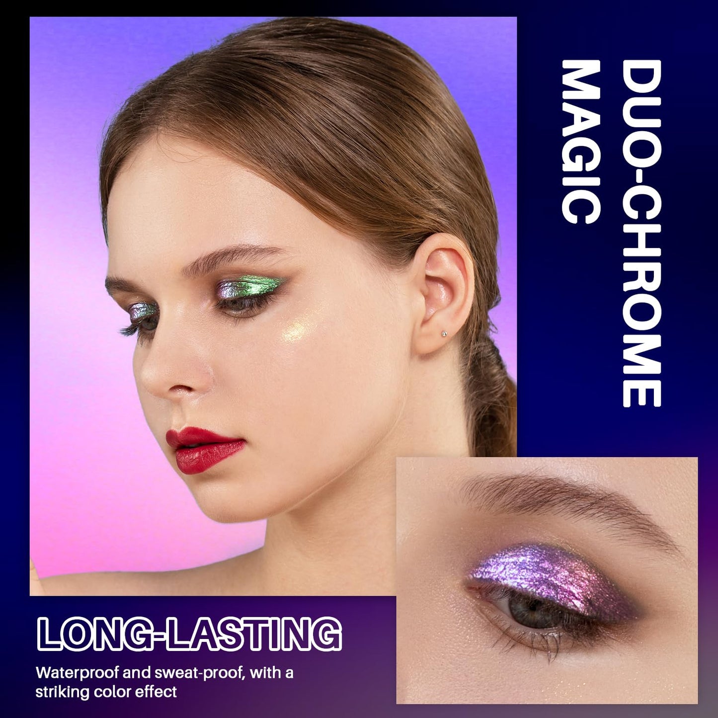 CHARMACY Liquid Duochrome Eyeshadow, Multi-Dimensional Eye Looks, Long Lasting Glitter Eye Shadow Sets Metallic Pigments, Quick Drying, Sparkling Shiny Eye Makeup for Beginners #10