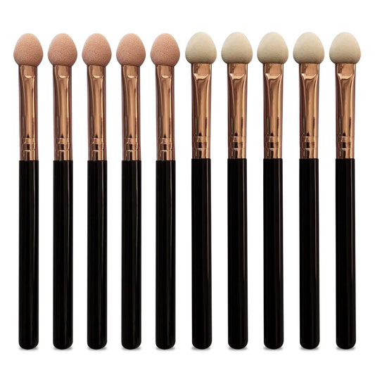Makeup Brushes Set for Women Professional,UorPoto 10Pcs Sponge Eyeshadow Brush Sets Applicator Double Sided reusable
