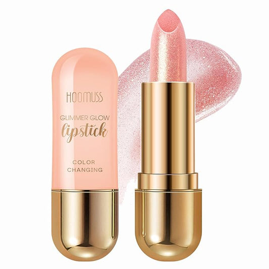 Glimmer Balm, Tinted Lip Balm Long Lasting PH Lipstick, Color Changing Lipstick Natural Chapstick, Glitter Pink Shade Lipstick (Unicorn)
