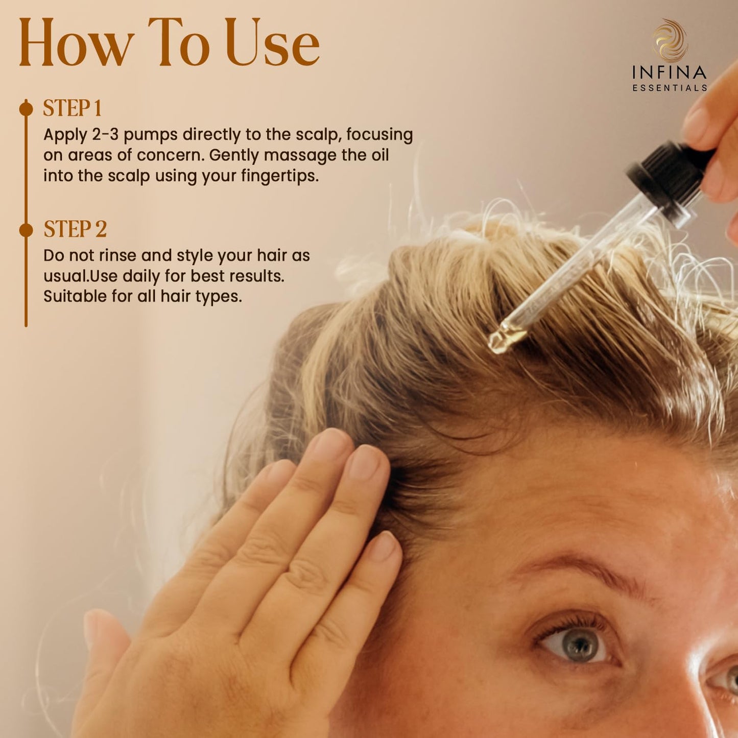 Revitalizing Scalp Serum for Hair Growth with Copper Peptides, Caffeine & Tea Tree Oil - Nourishing Scalp Oil for Itchy Dry Scalp, Detoxifies Build-Up, Deep Hydration for All Hair Types, 2 fl oz