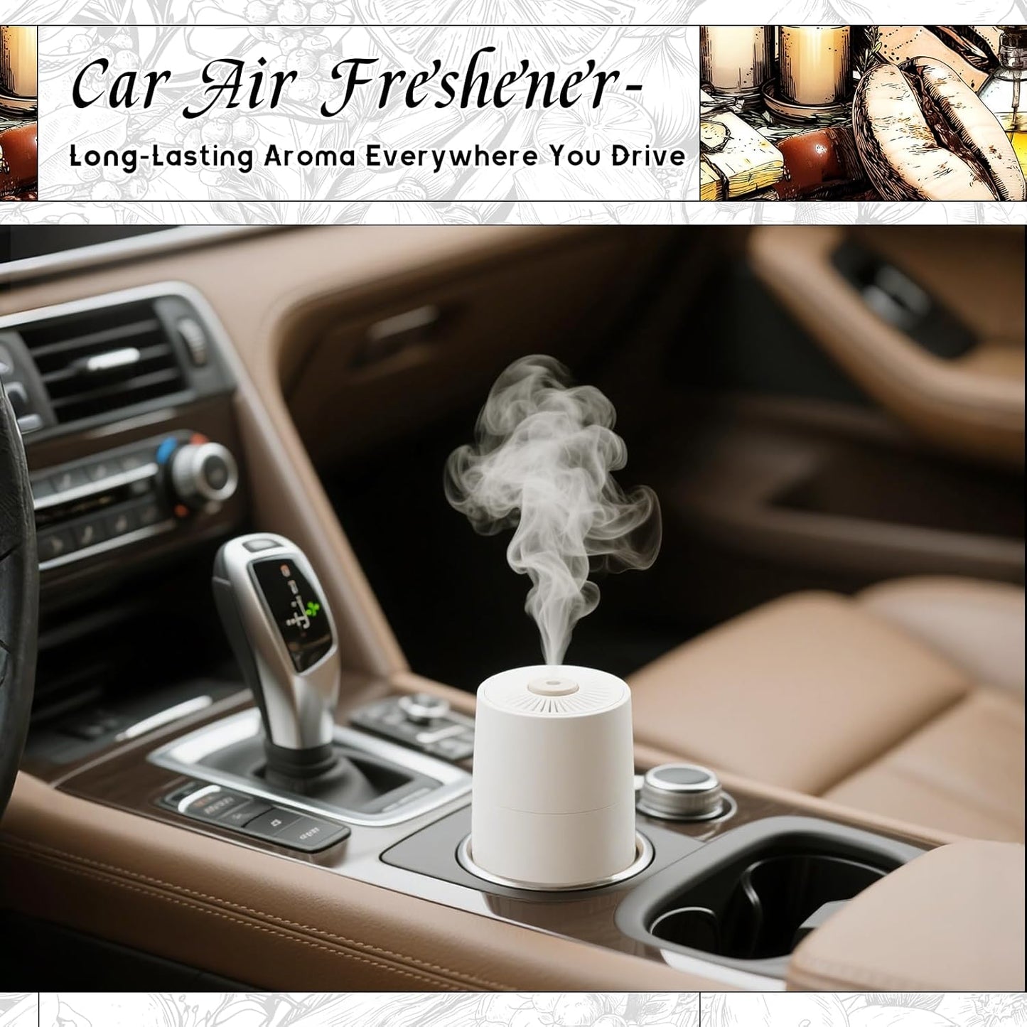 HIQILI Coffee Fragrance Oil for Scent Diffuser & Humidifier, Perfect for Candle, Soap, Perfume Making, New Car & Home - 5.07 Fl Oz