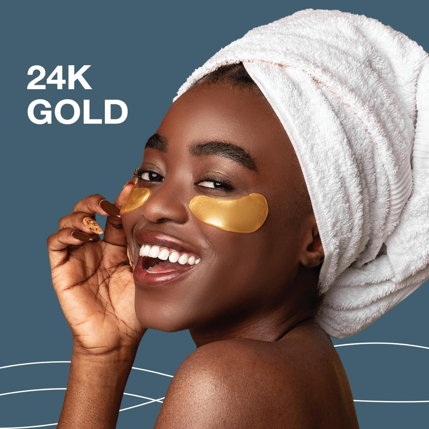 Under Eye Patches for Puffy Eyes and Dark Circles – 24k Gold Under Eye Mask Patches for Puffiness, Beauty & Personal Care Products – Under Eye Masks 20 Pairs Gold Under Eye Patches for Puffy Eyes