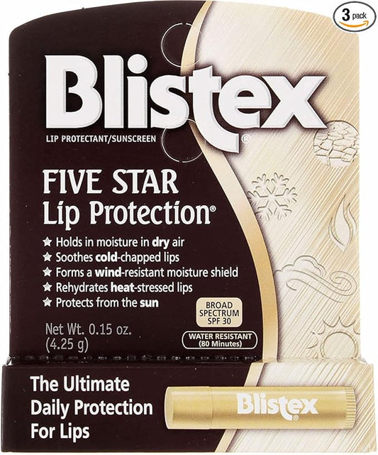Blistex 5 Star Lip Protct Size .15oz, 3 pack