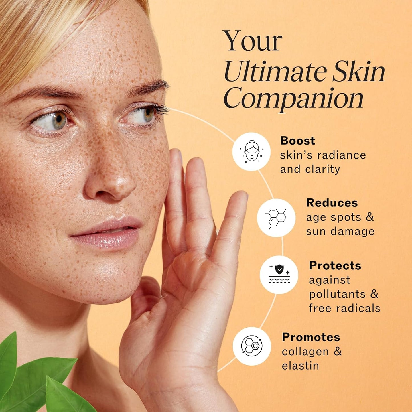 LilyAna Naturals Vitamin C Serum for Face - with Hyaluronic Acid and Vitamin E, Anti Aging Serum, Reduces Age Spots and Sun Damage, Promotes Collagen and Elastin (Double Pack)