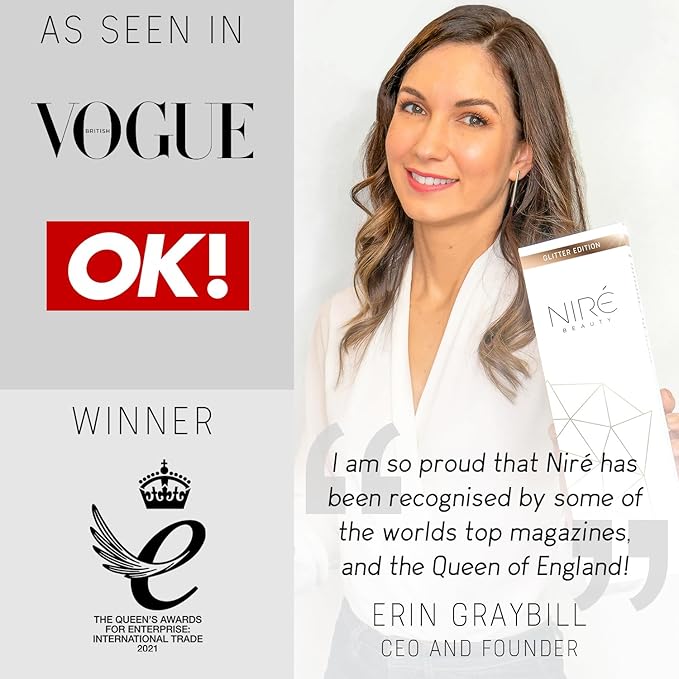 Niré Beauty White 15piece Award Winning Professional Makeup Brush Set: Vegan Makeup Brushes with Case, Makeup Sponge, Cleaner, Guide, Gift Box