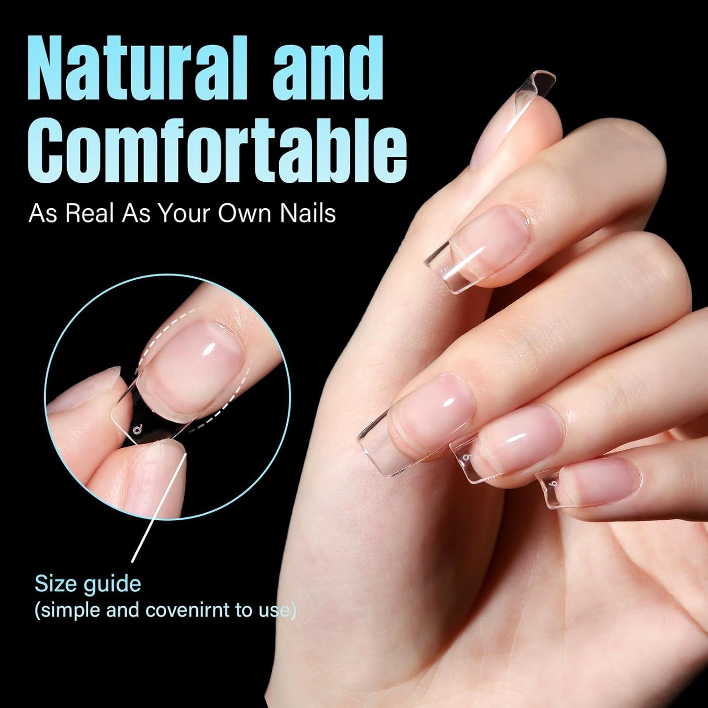 TOMICCA Short Square Nail Tips, 240Pcs Half Matte Press on Full Cover Acrylic Nails, 12 Sizes Soft Acrylic Fake Nail Tips for Nail Extension Art Home DIY Nail Salon