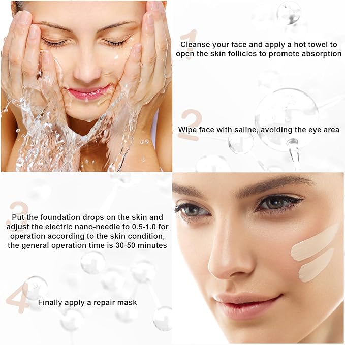 BB Pigment Serum Starter Kit Hyaluronic Acid Essence Foundation BB Facial Glow Skin Care Kit 0.27oz 12 Vials, Combined With Niacinamide and Peptides To Brighten Skin Tone Anti-Aging Foundation #1