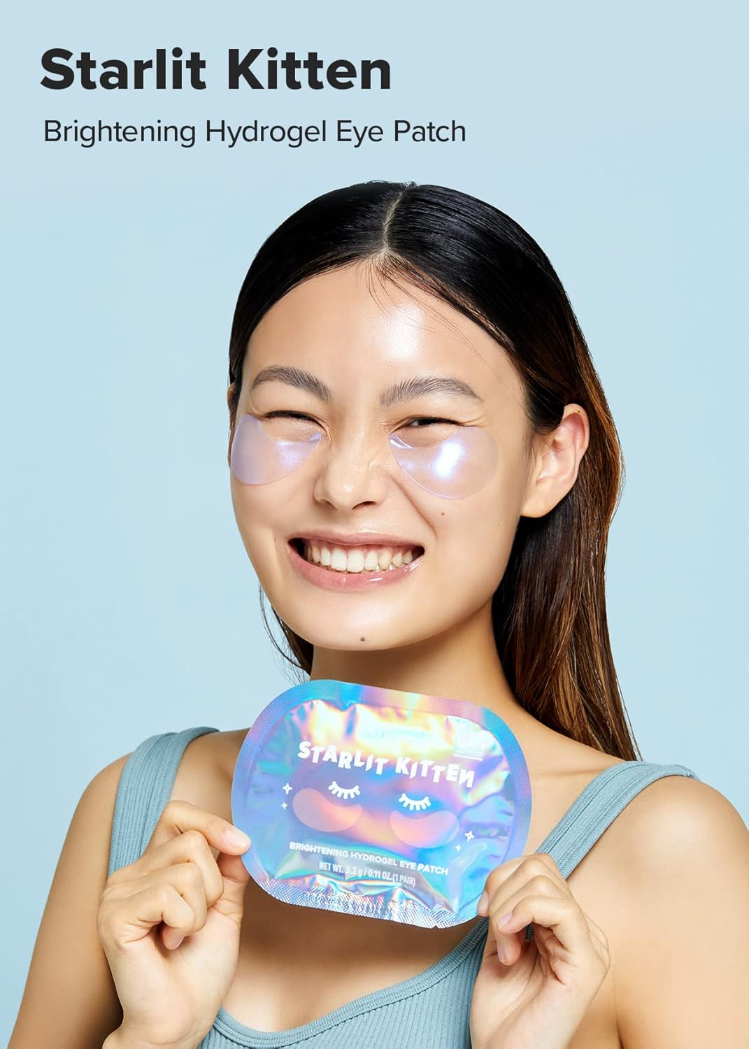 I DEW CARE Hydrogel Eye Patch - Starlit Kitten | Korean Under Eye Patches for dark circles and puffy eyes, Smooths Puffy Eyes, Dark Circles, Eye wrinkle patches, Dermatologically Tested (5 EA)