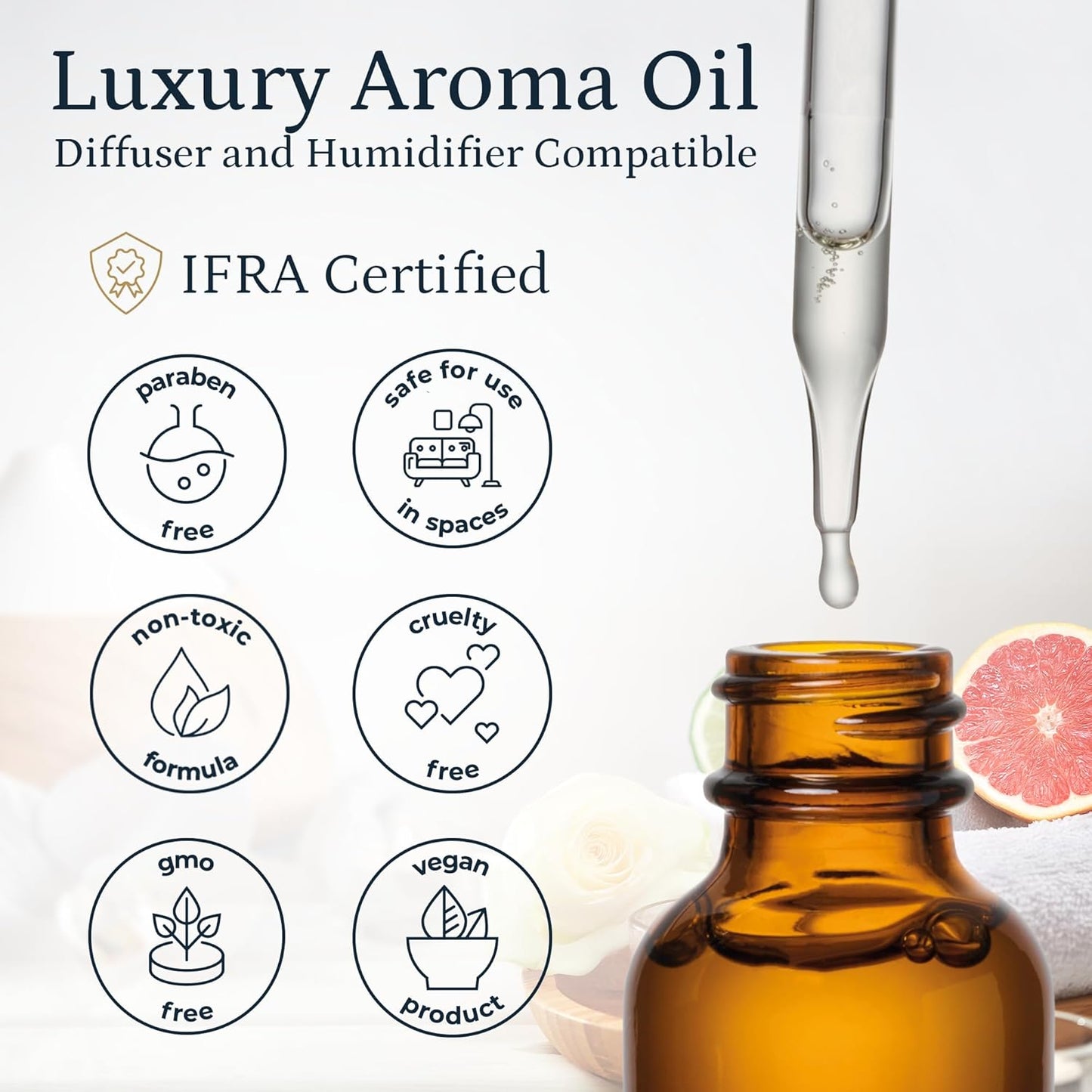 PuroSentido Portofino Aroma Oil (10ml) - Luxury Essential & Fragrance Oil for Diffusers and Humidifiers, Sicilian Lemon, Rosemary and Musk Hotel Scent