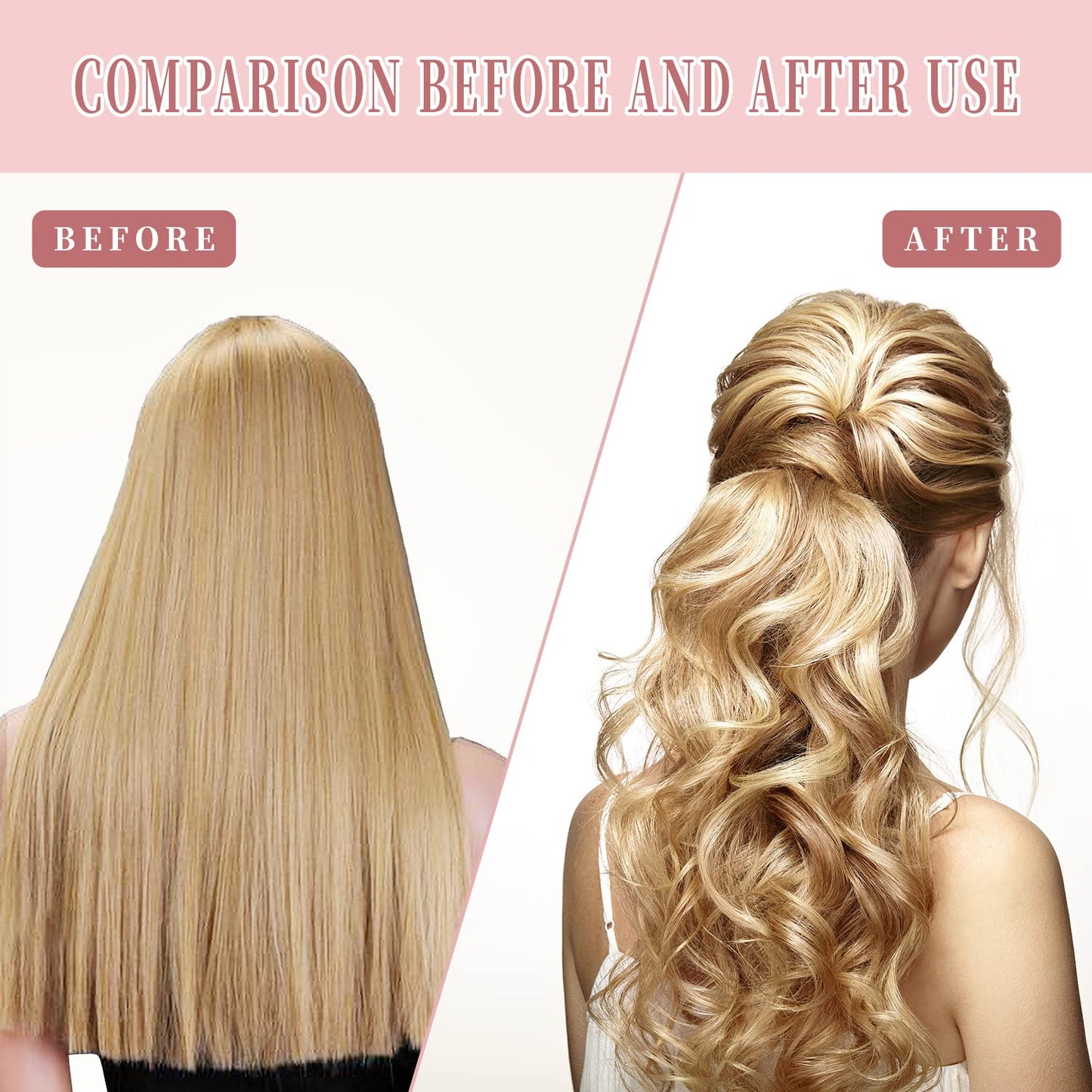 30pcs Heatless Hair Curlers Rollers Spiral Curls Styling Kit with 2 Sets Styling Hooks,No Heat Curlers for Women Girl's, pink, orange, blue, green, yellow and purple (12 Inch/30 cm)…