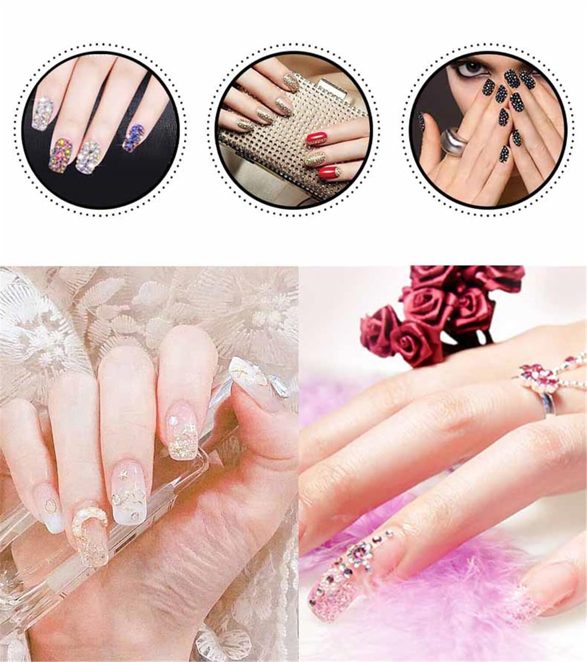 720 Pcs SS30 6mm Flatback Rhinestones for Nails Art Crafts Glitter Round Shine Gems AB Crystals DIY Clothes Shoes （Light Blue AB）