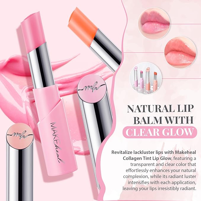 Collagen Tint Lip Balm, Hydrating Nourishing Smooth Lips, Lip Balm Infused with Collagen & Vitamin E, Vibrant Natural Lip Tint Color, From the Makers of Mediheal, Korean Beauty (Coral)