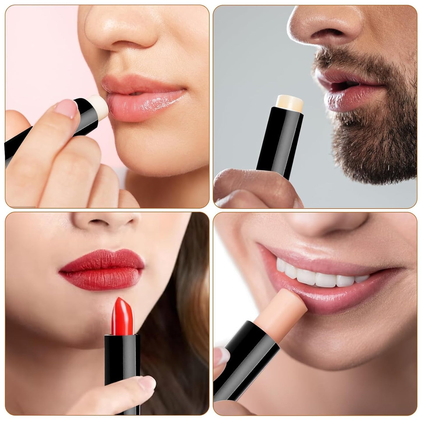 100Pack Plastic Lip Balm Tubes 5ml/5g Black Lip Balm Containers, Chapstick Tubes Empty with Filling Tray and Spatula, Rotating Type Refill Lip with Cap for DIY