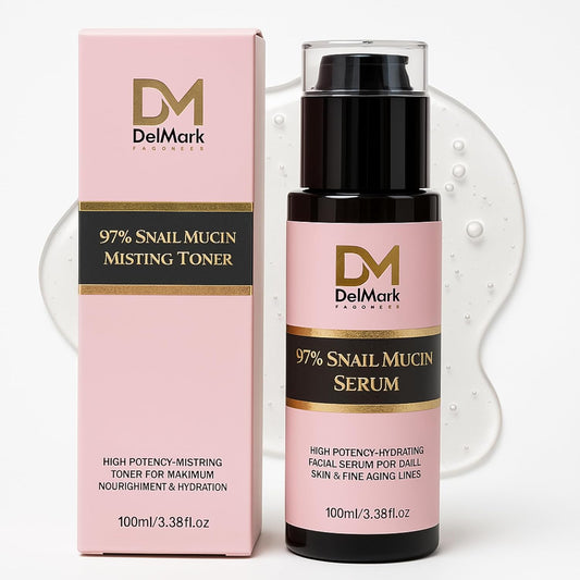 Snail Mucin Serum 100ML, 97% Snail Secretion Filtrate with Hyaluronic Acid, Power Repairing Essence, Dark Spot Remover, Korean Skincare, Hydrating Serum for Face, Eye, and Neck