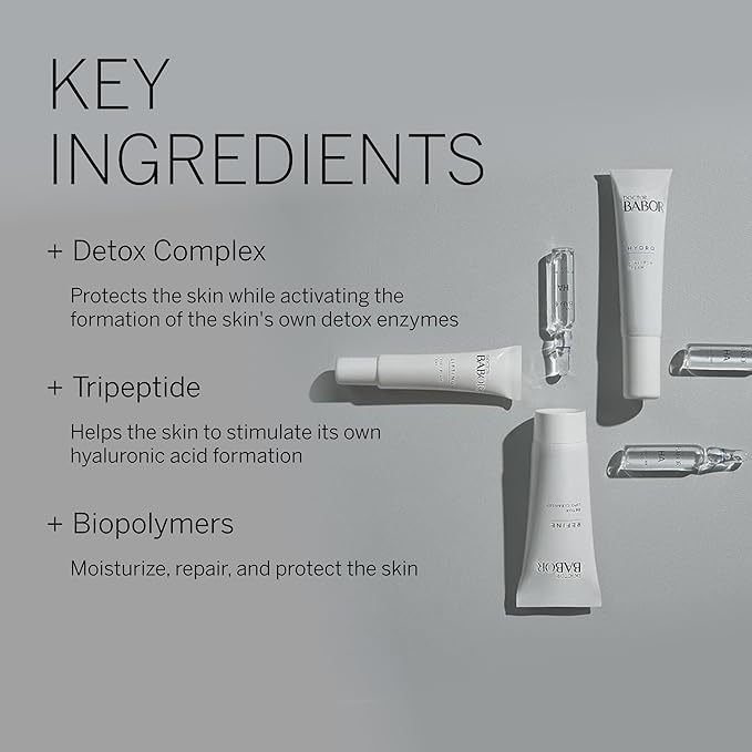 DOCTOR BABOR Hydro Filler Routine, Hyaluronic Acid Power Serum Ampoules, Lifting & Plumping Eye Cream, Target Wrinkles & Firmness, Radiant Results Skincare Set