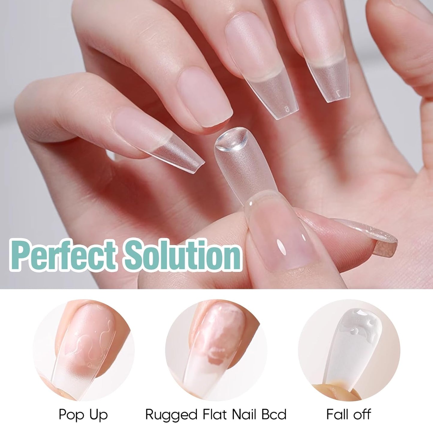 ADHERE Nail Glue Gel 15ml - Adhesive for Press On Nails, Nail Extension, UV Curing Needed, Long Lasting Bond for Acrylic Fake Nails, Salon Art DIY at Home