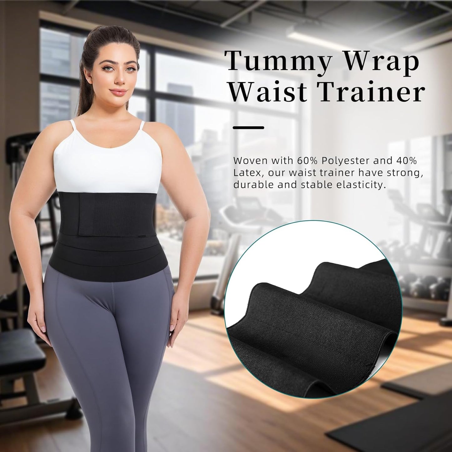 Waist Trainer for Women Plus Size 2025 Upgrade Adjust Stomach Bandage Band Long Torso Tummy Belly Body Shaper Waist Trimmer