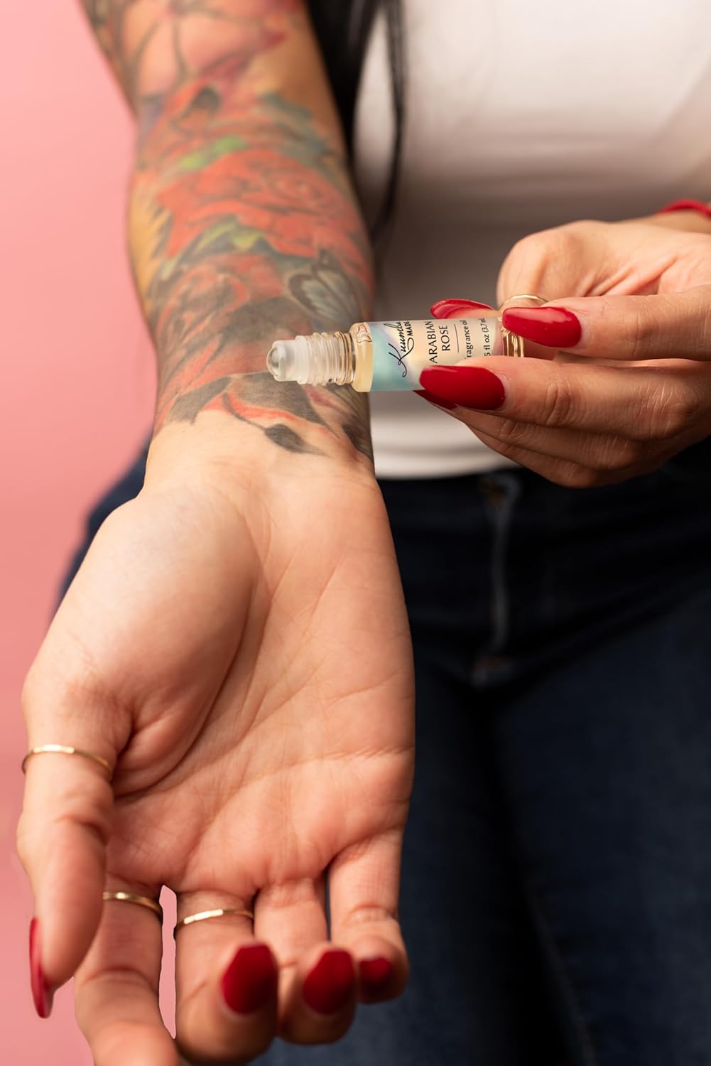 Kuumba Made Arabian Rose Fragrance Oil Roll-On 0.125 fl oz (3.7ml) | Rollerball Perfume | Alcohol Free