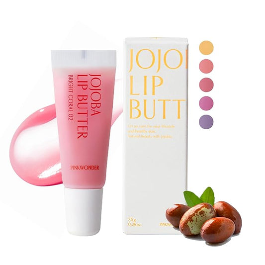 Jojoba Lip Butter (Bright Coral 02)