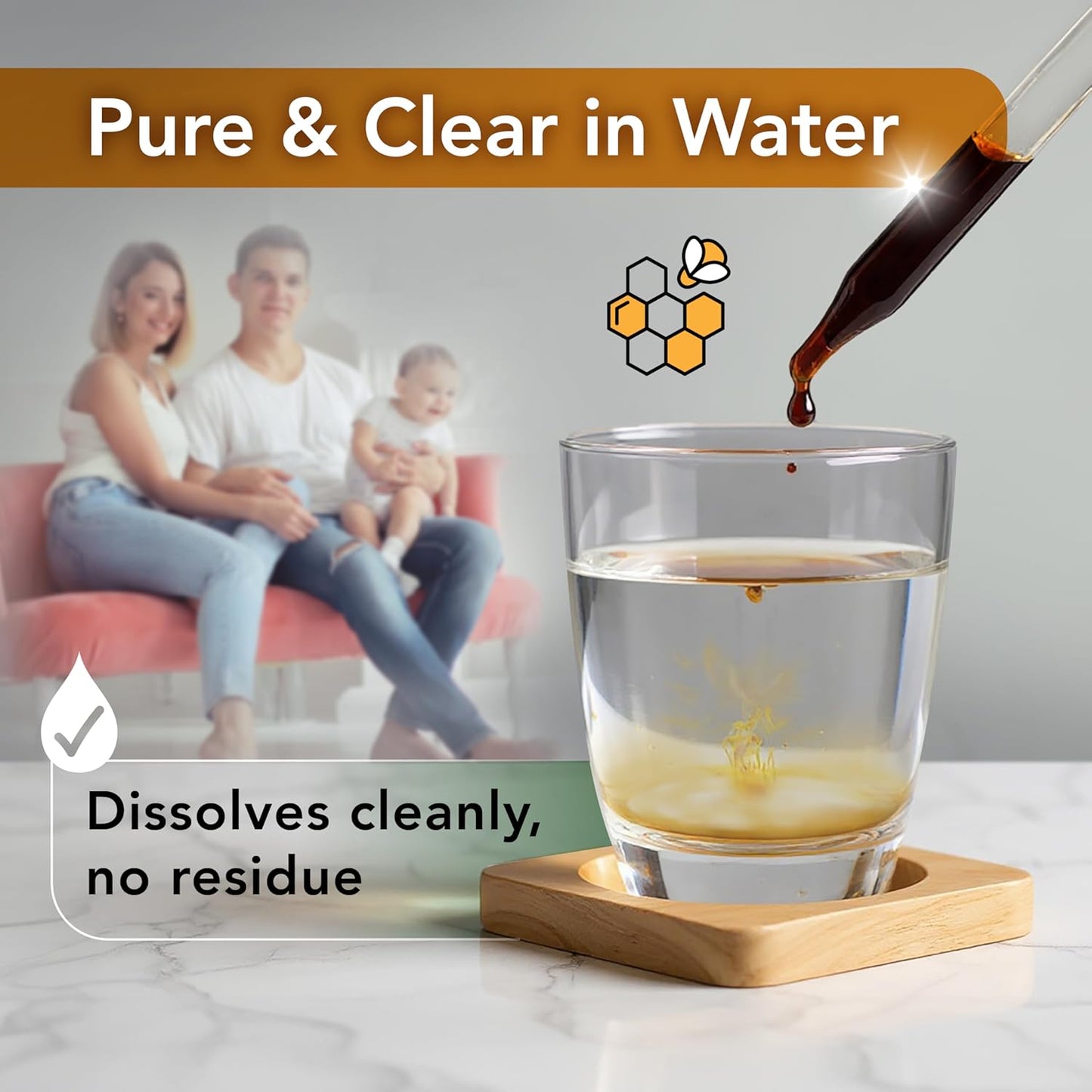 Lovita Bee Propolis Liquid Extract 500mg, 5:1 Resin Drops with 18% Bioflavonoids, Alcohol-Free Antioxidant, Immune Support & Throat Soothing, Gluten-Free, Non-GMO, 1 Fl Oz (30 mL), 90 Day Supply